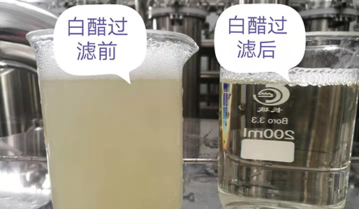 上海某调味品企业白醋过滤脱色项目-绍兴海纳膜技术有限公司